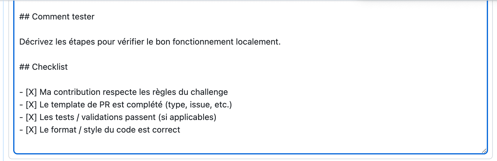 Screenshot showing the Pull Request creation screen
